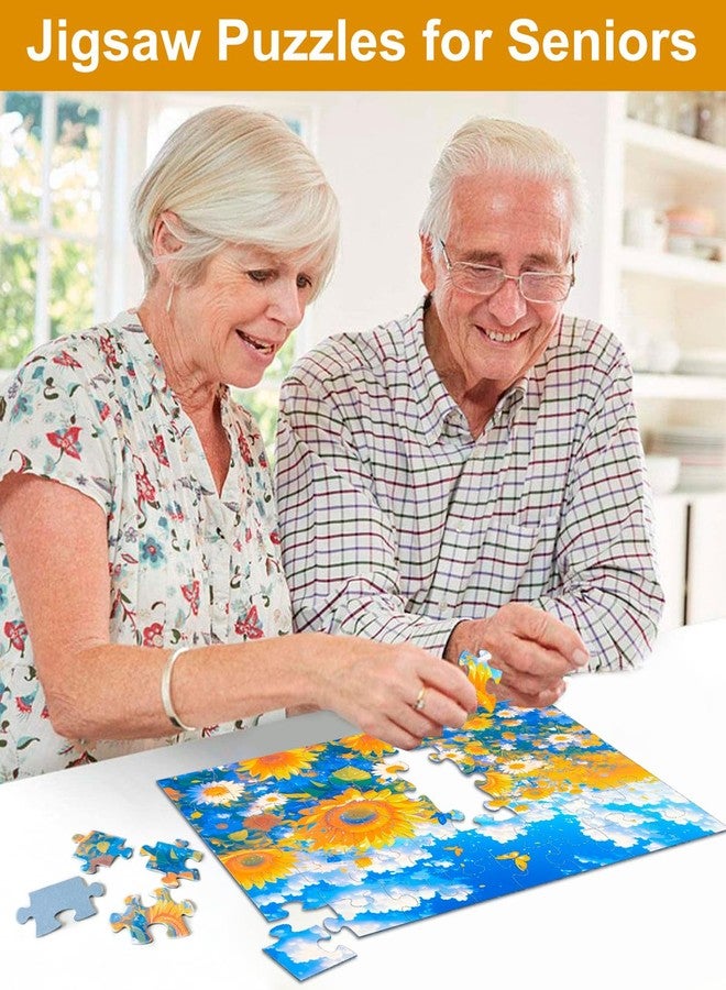 Yigney 6 Pack 48 Large Piece Jigsaw Puzzles for Seniors Alzheimer Products for Elderly Dementia Activities Memory Game for Patients in Nursing Home with Storage Box - Image 5